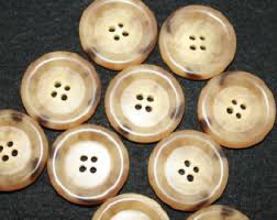 Bulk Buy New Buttons of Round Beige, 1/2 inch buttons - 5.9 ozs